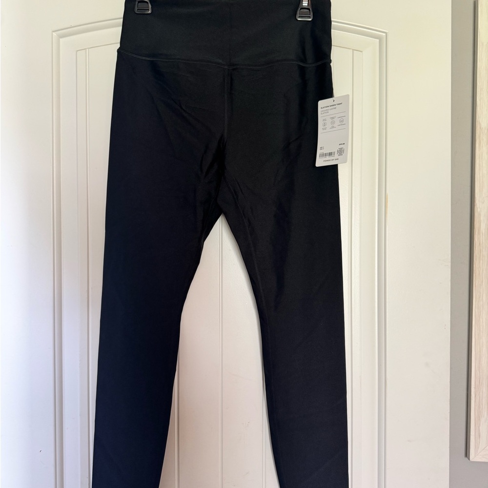 Athleta Elation Sheen Black Tights NWT